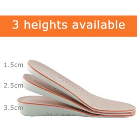 Height Increase Insole, 1 Pair of Increased Shoe Insoles, Breathable, Comfortable, Height Increase Insole, Shoe Lift Inserts, Shock Absorption, Height Increase Insole (L (EU 41-45), 3.5 cm)