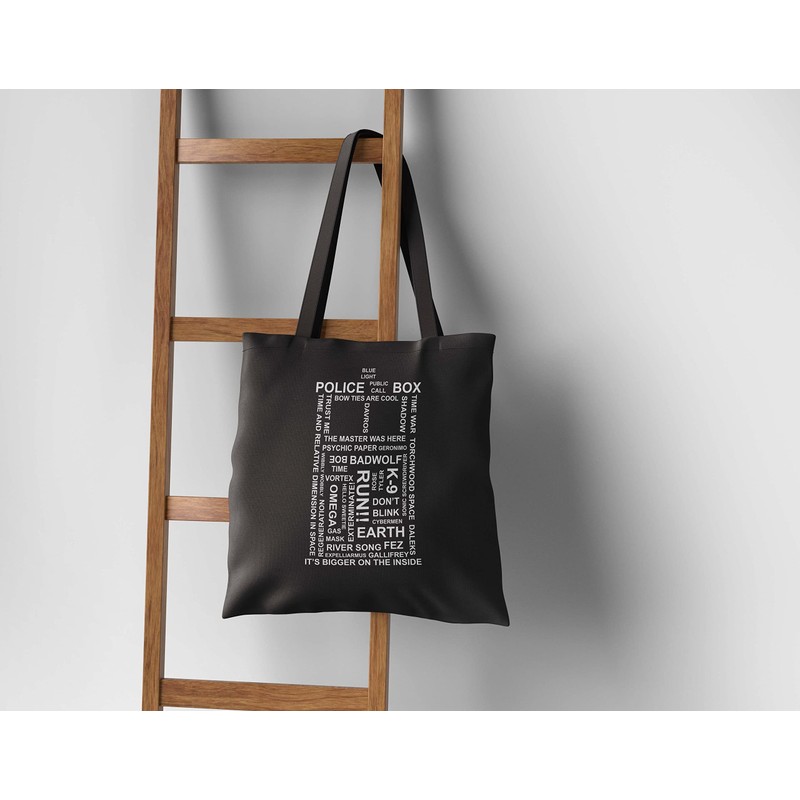 Tardis Tote Bag Black