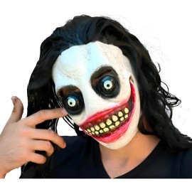 Máscara Jeff The Killer Creepypasta Halloween Terror Asesino Blanco Creepy Pasta