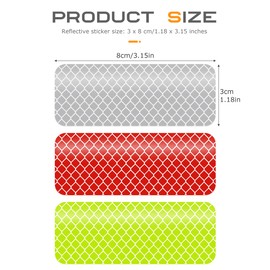 Flaconi 36PCS Car Reflective Stickers,Reflective Tape,Reflective Tape Outdoor Waterproof,Reflector Tape,Reflective Patch,Reflective Sticker,Suitable for All Cars,Motorcycles,Bicycles,SUVs
