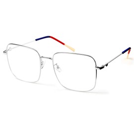 SaNgaiMEi Blue Light Filter Glasses for Women Men Computer Glasses Gaming Blue Light Blocking Glasses Super Light Reduction of Eye Strain, silver