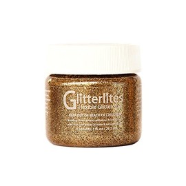 Angelus Glitterlites Flexible Glittercoat 29.6ml Bottle - Desert Gold