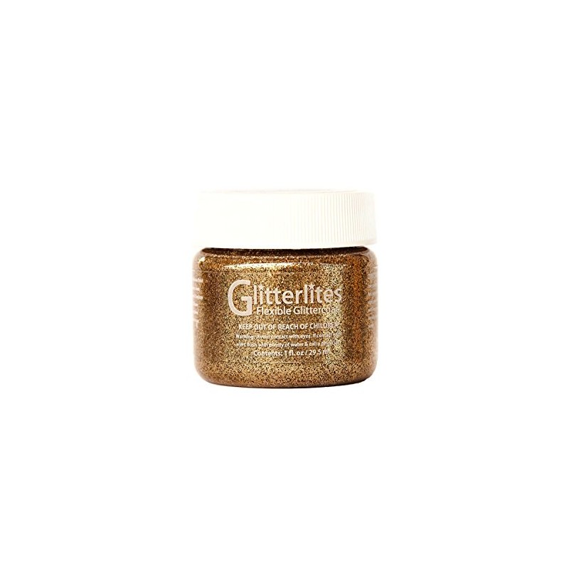 Angelus Glitterlites Flexible Glittercoat 29.6ml Bottle - Desert Gold