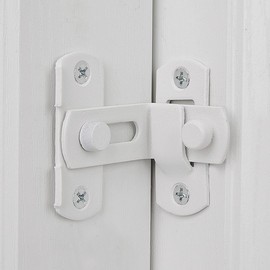 Wocoe 3 Packs 90° Flip Latch，Matte White, Modern Right Angle Latches for Secure Barn Doors, French Doors, Closets, and More - Sleek Design for Privacy and Safety