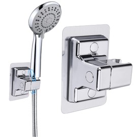 Shower Head Holder, 360° Adjustable Shower Holder Strong Paste Shower Holder Bracket Universal Wall Mount Shower Head Holder Replacement Removable Suction Cup Shower Holder for Bathroom