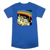 Spongebob Squarepants Characters and Rainbow Women's Royal Blue T-Shirt-Large