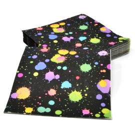 100 Glow Cocktail Napkins Neon Beverage Disposable Paper Colorful Party Dessert Napkin