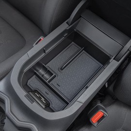 JDMCAR Center Console Tray Organizer Compatible with Toyota RAV4 Accessories 2025 2024 2023 2022 2021 2020 2019 and 2021-2025 RAV-4 Prime, Armrest Insert Container ABS Material Secondary Storage Box