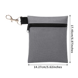 Golf Tee Pouch, BuyAgain 5.62 X 6.87 Inch Professional Zipper Golf Tee/Ball Pouch Bag with Metal Lobster Claw Clip.
