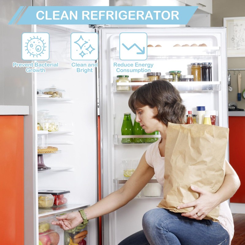 Bomtop Fridge Cleaning Set, Fridge Drain Cleaning, Fridge Brushes, Cleaning