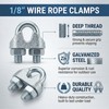 Ciyivak 20 PCS 1/8 Inch Wire Rope Clamp Clip, M3