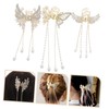 FOMIYES 3pcs Butterfly Wing Tassel Hair Clips for Women Non
