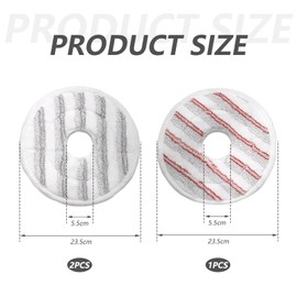 GMHLLES 2 Pieces Spin Mop Head Replacement Compatible with Vileda, Mop Heads Replacement Compatible with Vileda for Cleaning Various Surfaces and Floors