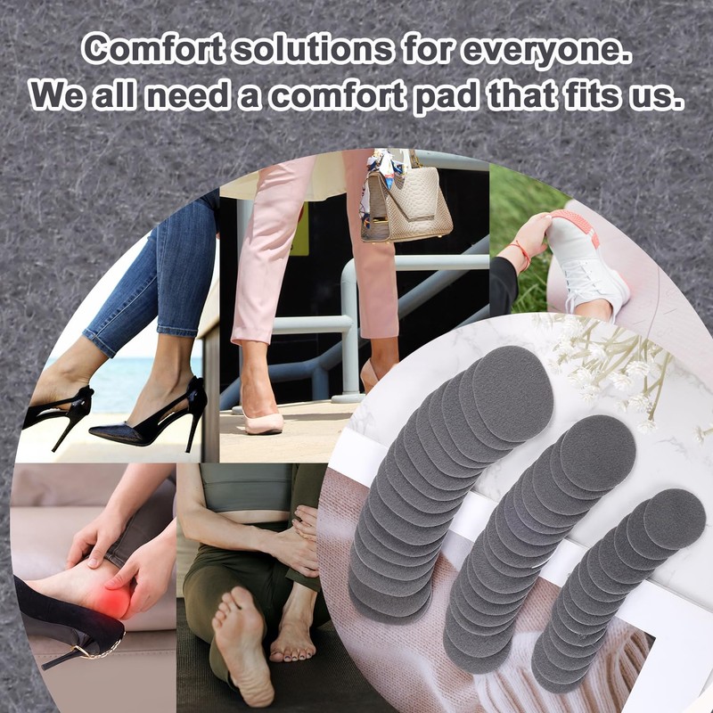 48pcs Moleskin Adhesive Pads, Round Padding Prevention Tape Foot Cushion