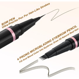 LAVONE Kit de Maquillaje Lápiz de Cejas, Con Lápiz Microblading de Cejas Impermeable 2 En 1, Pomada de Cejas, Delineador de Ojos y Brocha de Cejas de Doble Punta, Kit de Lápiz de Cejas para Cejas Natu