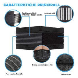 Hitchuey Elastisches Rückenband, zur Linderung von Schmerzen bei Skoliose und Ischias, Rückengurt für Männer und Frauen, verstellbare Größe mit Gummizug von S bis XL für