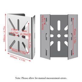 TopHomer Universal Wall Mounting Bracket with 2 Loops, Vertical Pole Mount Adapter for Security CameraDome Indoor Outdoor AP Access Point Client