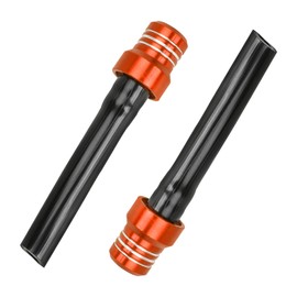 Yourkar 2 PCS Hose Gas Fuel Tank Cap, Aluminum Breather Fuel Valve Vent with Flexible Tube, Gas Tank Filler Cap Replacement for CRF YZF Motorcycle Dirt Bike, Motorcycle Accessories(Orange)