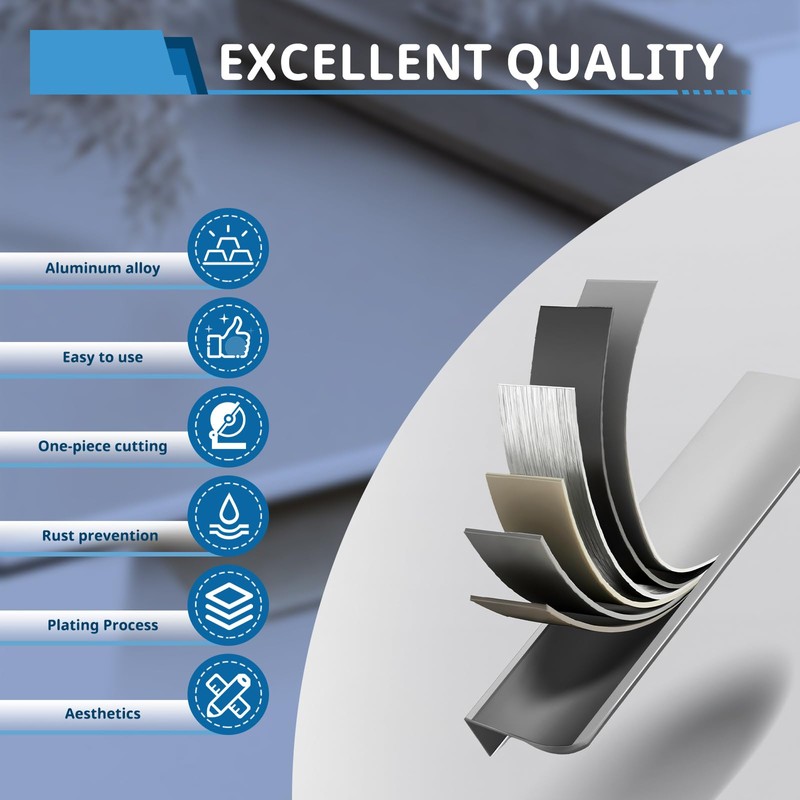 BangBoom 5 Pack 4.7" Length Flat Edge Finger Pulls for