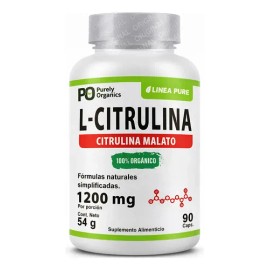 Citrulina Pure 1200mg Energía Rendimiento Recuperación Cápsulas Purely Organics