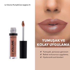 Note Cosmetique Le Volume Plump & Care Lipgloss Dudak Parlatıcısı 14 Bare Blush - Nude