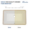 Sarlai Undermount Bathroom Sink - 21 x 13 inch Rectangular