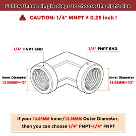 Kozelo Pack of 5, 90 ° 1/4" NPT FeMale to 1/4" NPT FeMale Solid Brass Barstock Street Elbow, Forged Pipe Fitting for Pipe Leak Repair, Bathroom Remodeling, Tool Extension, Compression