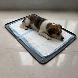 chuyouan Pee Pad Tray Holder for Dogs 31" x 21" Silicone Puppy Pad Tray Holder