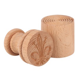 Haoideo Corzetti Stamp Mould Wood Ear Shape Corzetti Pasta Stamp Traditional Wooden Croxetti Curzetti Fresh Pasta Maker Tools