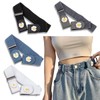 XnxnzhHo No Buckle Elastic Belt with Daisy Design, Women's Invisible