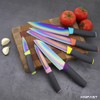 KNIFAST Kitchen Knife set Rainbow Titanium Coated - 12 Pcs