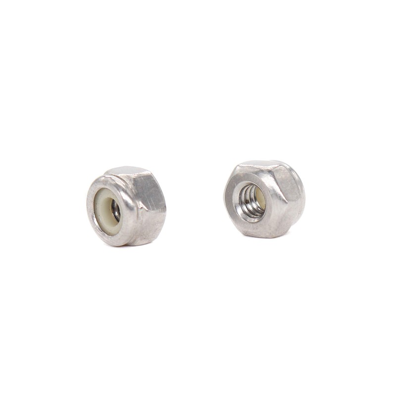 BinifiMux 100pcs 10-32 Nylon Inserted Lock Nuts - 304 Stainless