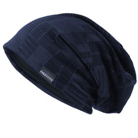 Ruphedy Men Slouchy Beanie Summer Long Oversize Thin Lightweight Skull Cap B011h (B403-Navy)