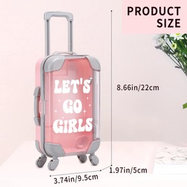 AIOMOB 10 Pack Mini Suitcase Party Favor Gift Box Plastic Gift Box False Eyelashes Miniature Luggage for Travel Wedding Bachelorette Party Bridesmaid Bridal Shower Favors Decorations (Let's Go Girls)