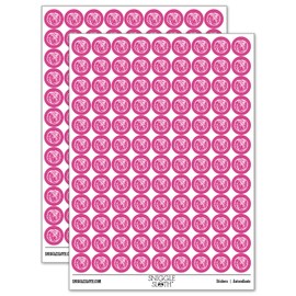 Iceberg Lettuce Vegetable 200+ Round Stickers - Matte Finish - 0.50" Size - Hot Pink