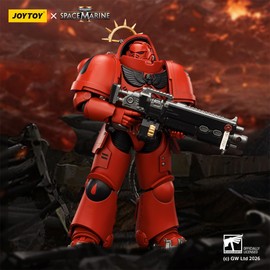 JOYTOY Warhammer 40K 1/18 Action Figure, Game Edition Blood Angels Heavy Intercessor with Heavy Bolt Rifle and Bolt Pistol - 5inch Collectible Birthday Gifts, Posable Model,15Age+ JT03660