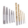 10Pcs Screw Extractor Drill Bit 4241 HSS Left Hand Damaged