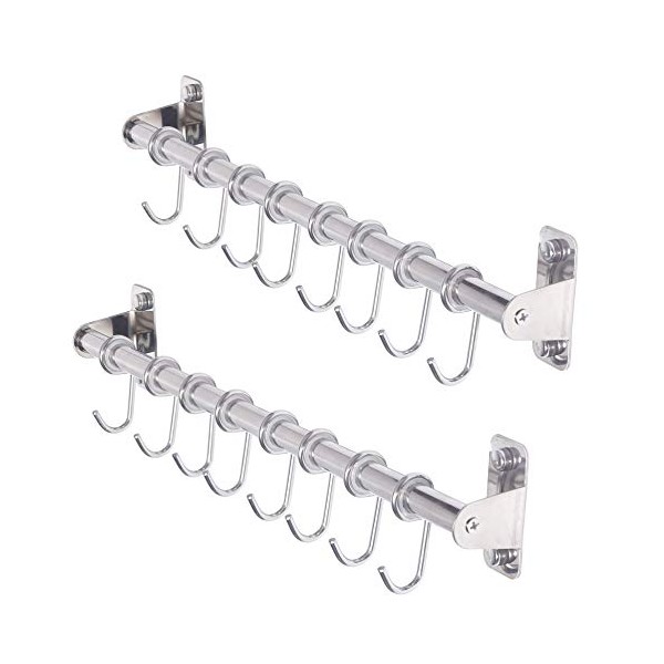 Dseap Pot Rack - Pots and Pans Hanging Rack Rail