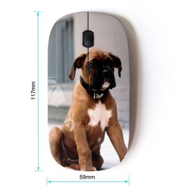 KOOLmouse [ Optical 2.4G Wireless Mouse [ Boxer Breed Dog Brown Fur Puppy ]