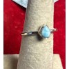 Natural Creations Sterling silver stackable ring size 5 Larimar