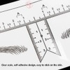 50pcs Disposable Tattoo Eyebrow Ruler Sticker with Brow Shape Eyebrow