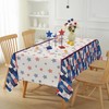 Honellaty 4th of July Rectangular Tablecloth 52×70 Inch, Patriotic Memorial