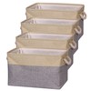 TENABORT Set of 4 Large Storage Basket Bin, Foldable Storage
