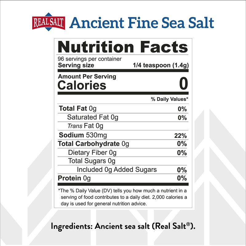 Redmond Real Sea Salt - Natural Unrefined Organic Gluten Free