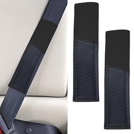 Carbon Fiber Car Seat Belt Cover Pad - 2 Pack