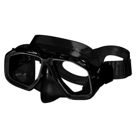AKONA Wahoo Jr. Snorkeling Mask with Silicone Skirt and Tempered Glass for All Watersports uses - Black Silicone