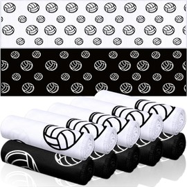 12 Pcs Sports Cooling Towels Baseball Basketball Softball 40 x 12 Inch Breathable Soccer Football Volleyball Microfiber Ice Towel Fast Drying for Sport Party Favors Team Gift(Black,Volleyball)