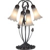Bieye Lily Flower Blown Glass Lampshade (White, Large I.D. 1.26"