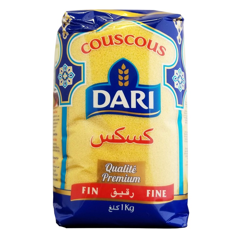 Dari Moroccan Couscous 1kg, 2.2lb (Fine, 1 Pack)