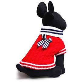smalllee _ Lucky _ store Pet Pullover – Navy, Medium, red